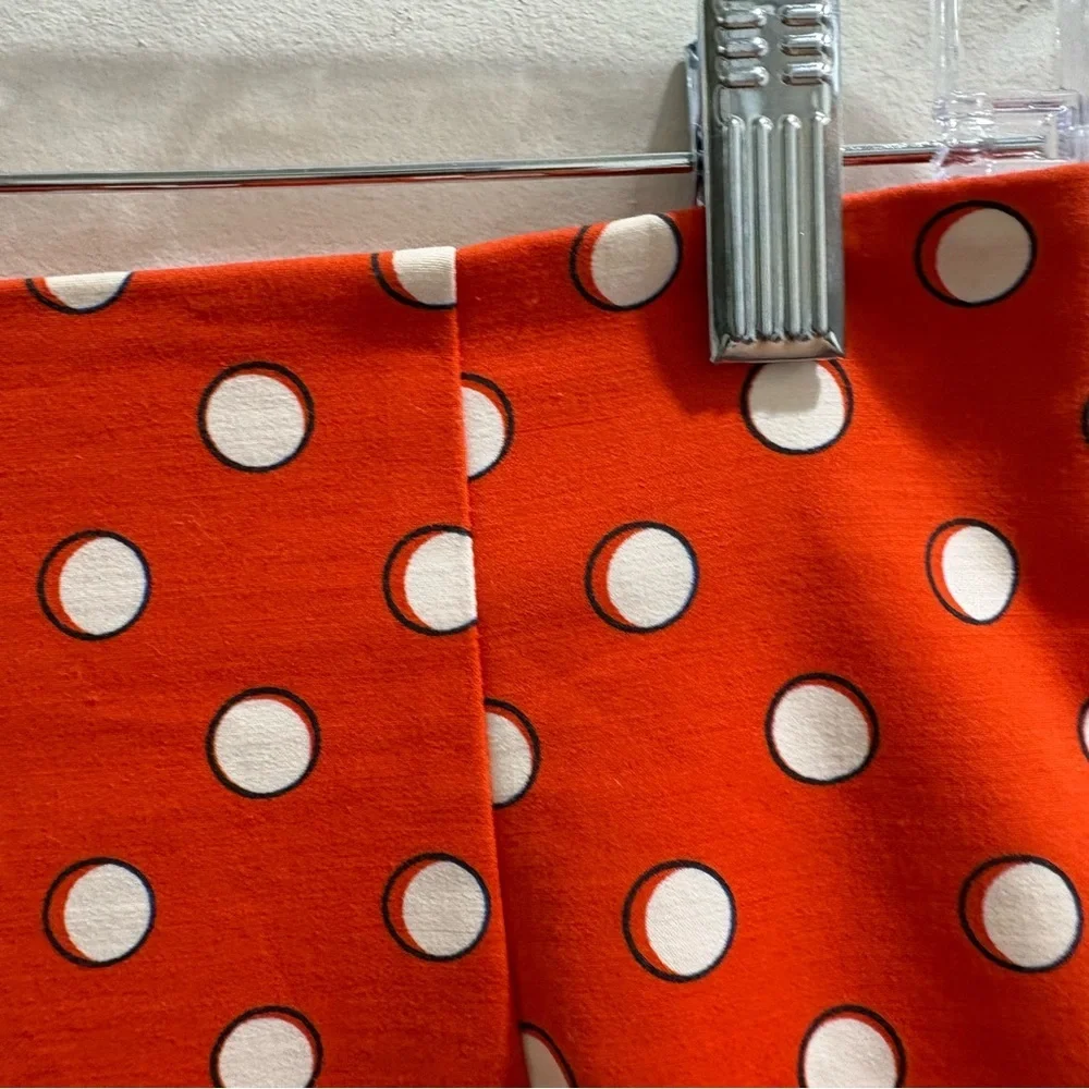 Boden Richmond Pencil Skirt Orange w/polka dots size 4R - Picture 6 of 10